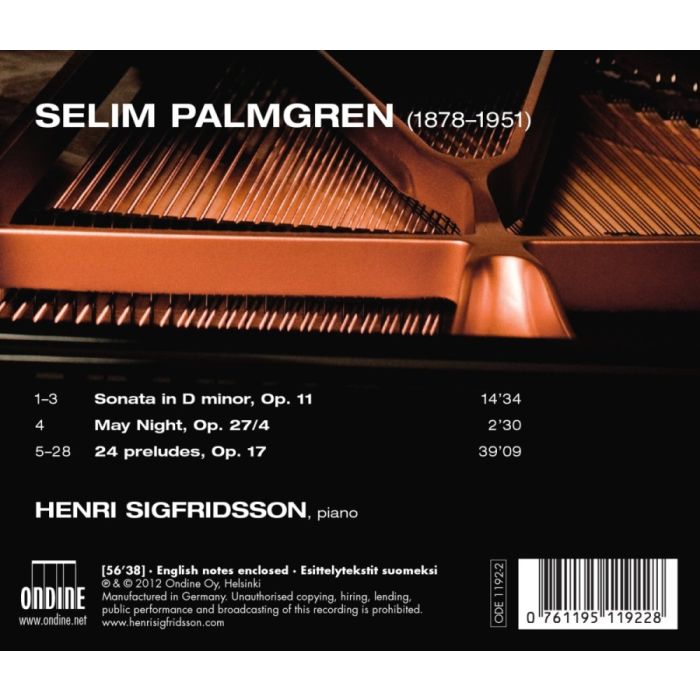 Palmgren: Sonata, May Night, 24 Preludes - slide-1