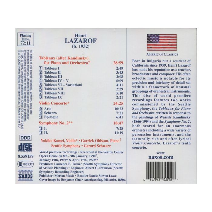 LAZAROF: Symphony No. 2; Violin Concerto - slide-1
