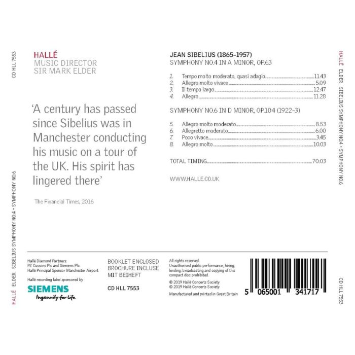 Sibelius: Symphonies Nos. 4 & 6 - slide-1