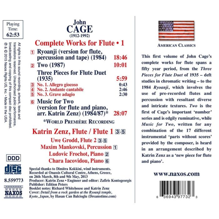 Cage: Complete Works for Flute Vol. 1 - slide-1