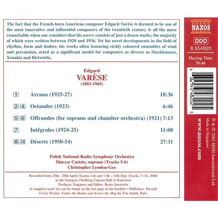 VARESE E.: Arcana - Integrales - Deserts - slide-1
