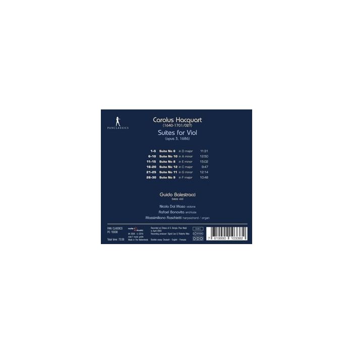 Hacquart: Suites for Viol (opus 3, 1686) - slide-1