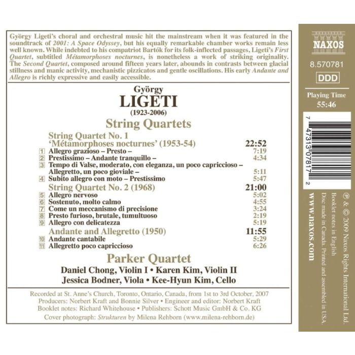 Ligeti: String Quartets Nos. 1 and 2, Andante and Allegretto - slide-1