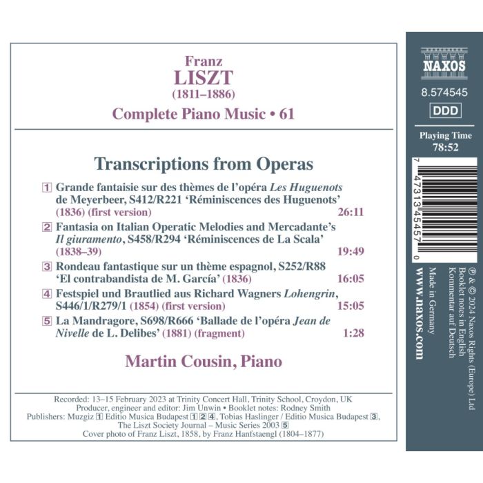 Liszt: Transcriptions from Operas - slide-1