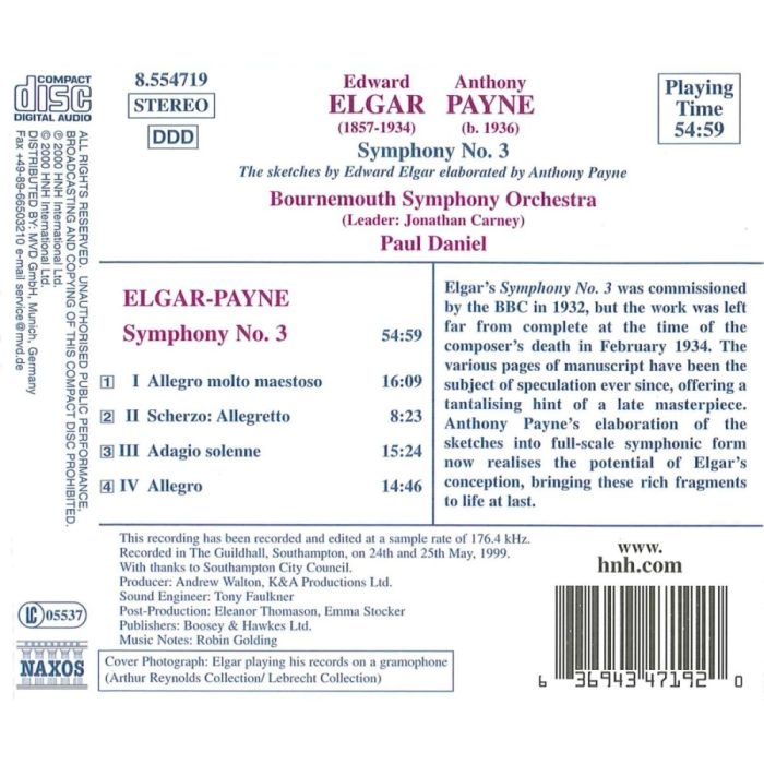ELGAR-PAYNE: Symphony No. 3 - slide-1