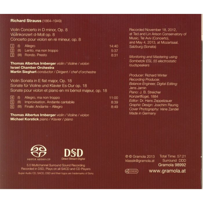 Strauss: Violin Concerto, Violin Sonata - slide-1