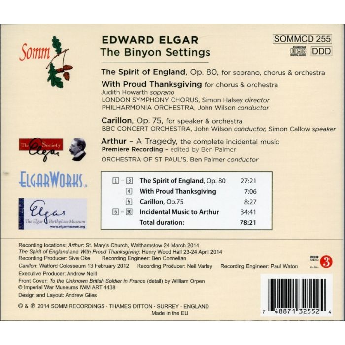 Elgar: The Binyon Settings - slide-1