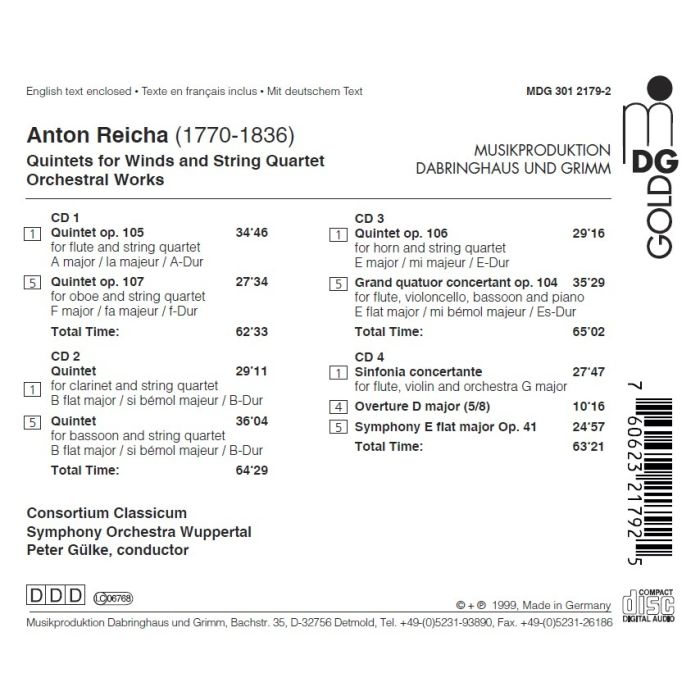 Reicha: Quintets for Winds and String Quartet - slide-1