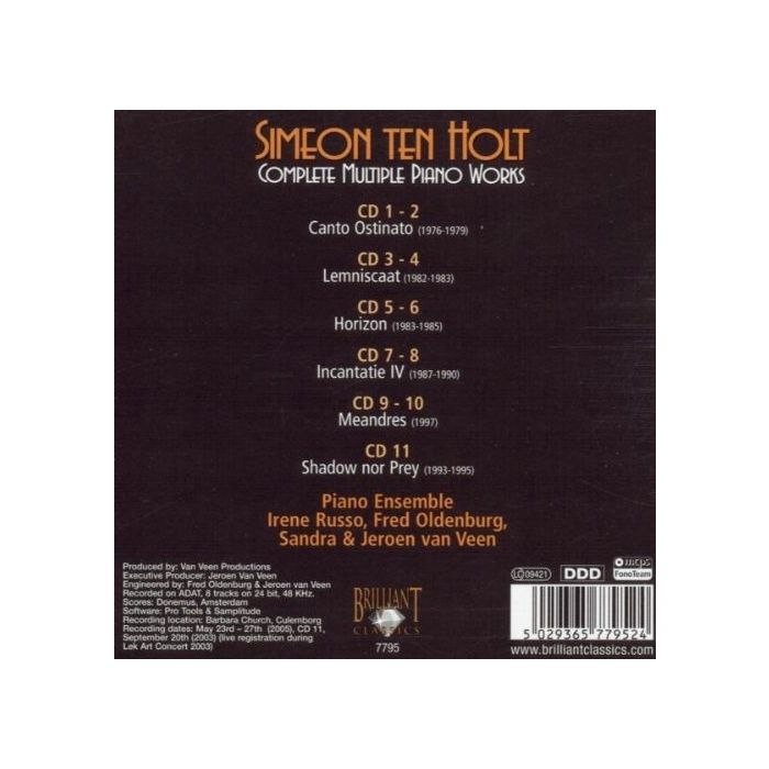 Ten Holt: Complete Multiple Piano Works - slide-1