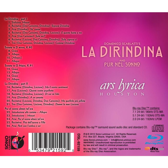 Scarlatti: La Dirindina & Pur nel sonno - slide-1