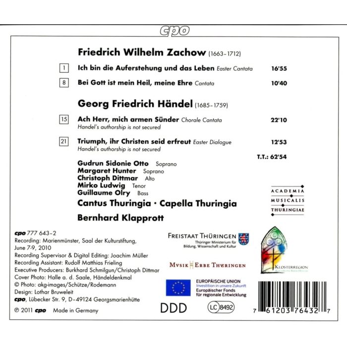 Zachow & Handel: Triumph, ihr Christen seid erfreut - Cantatas - slide-1