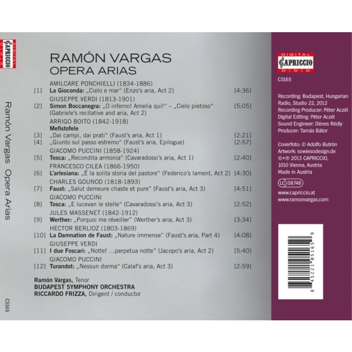Opera Arias - Ponchielli, Verdi, Boito, Puccini, Cilea, Gounod, Massenet, ... - slide-1