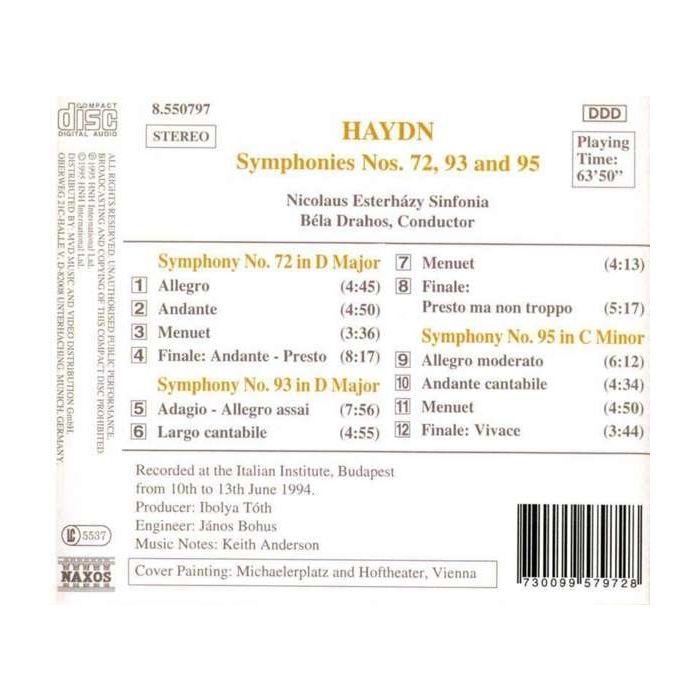 Haydn: Symphonies Nos. 72, 93, 95 (vol. 15) - slide-1