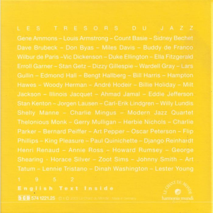 LES TRESORS DU JAZZ 1952 ( 5 CD ) - slide-2