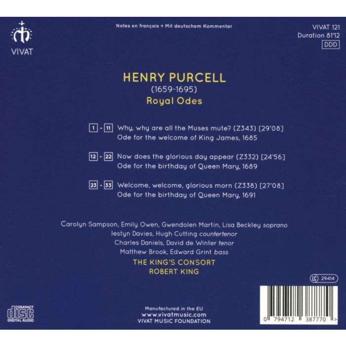 Purcell: Royal Odes - slide-1
