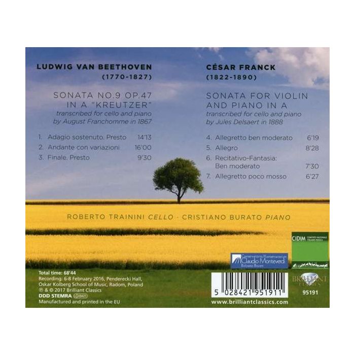 Beethoven; Franck: Sonatas for Cello and Piano - slide-1