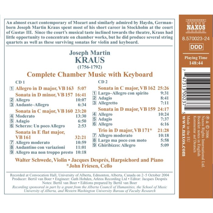 KRAUS: Chamber music with keyboard - slide-1