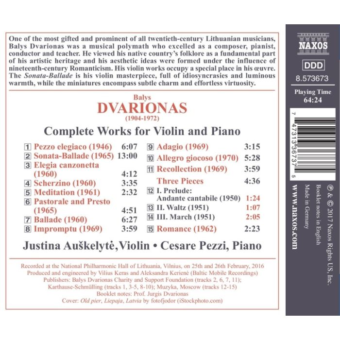 Dvarionas: Complete Works for Violin and Piano - slide-1