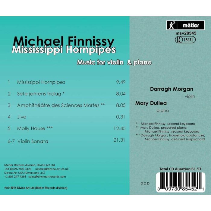 Finnissy, Michael: Mississippi Hornpipes - Music for Violin & Piano - slide-1