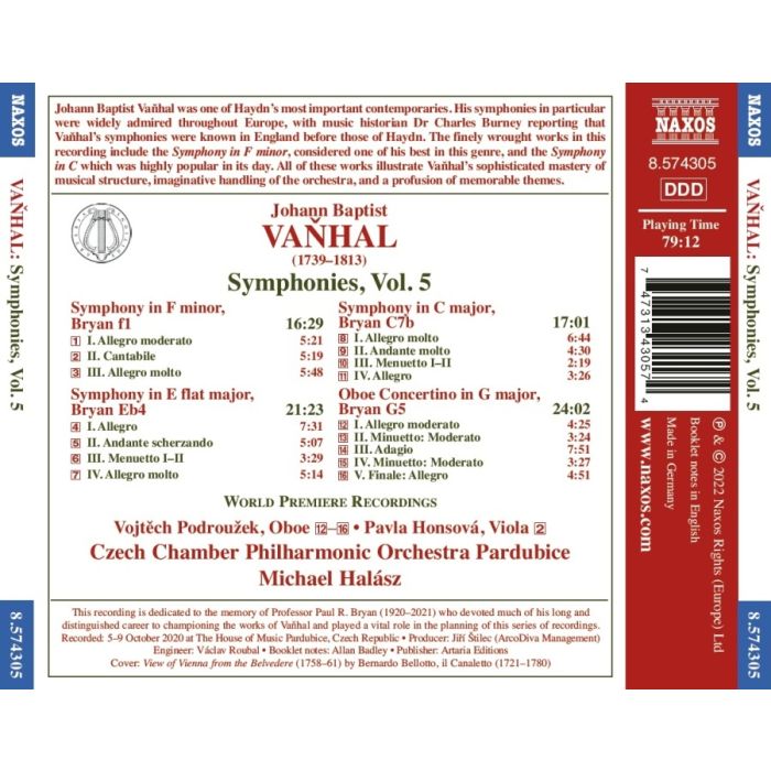 Vanhal: Symphonies Vol. 5 - slide-1