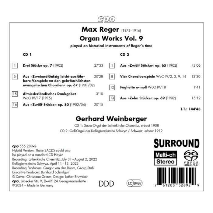 Reger: Organ Works Vol. 9 - slide-1