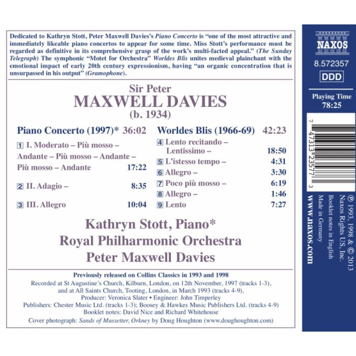 Maxwell Davies: Piano Concerto, Worldes Blis - slide-1