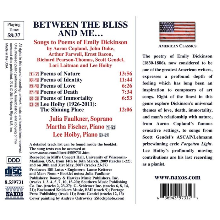 Between the bliss and me... - Songs to Poems of Emily Dickinson - slide-1