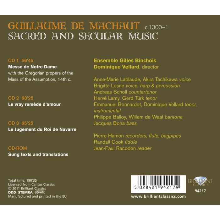 De Machaut: Sacred and secular music - slide-1