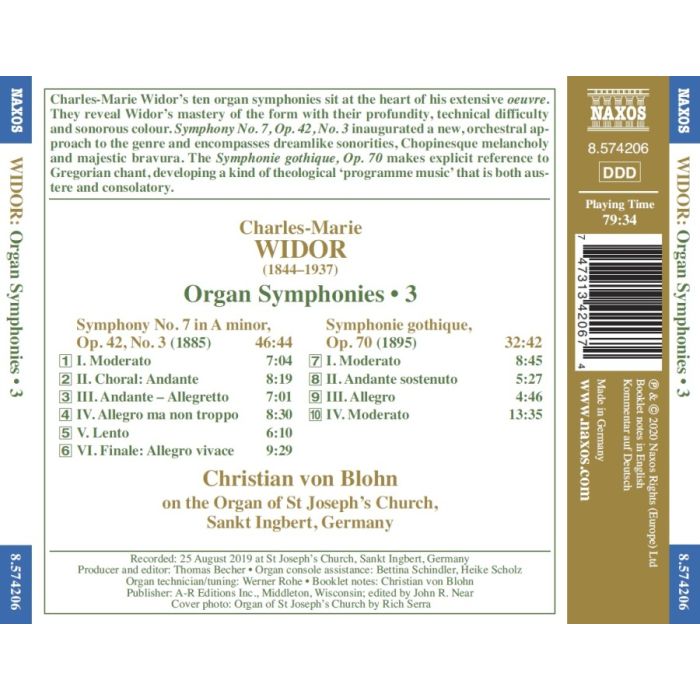 Widor: Organ Symphonies Vol. 3 - slide-1
