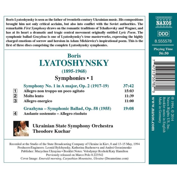 Lyatoshynsky: Symphonies Vol. 1 - Symphony No. 1 & Grazhyna - Symphonic Ballad - slide-1