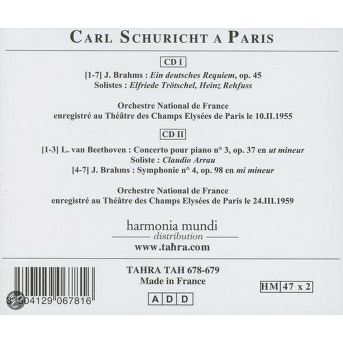 Beethoven/Brahms: Schuricht A Paris - slide-1