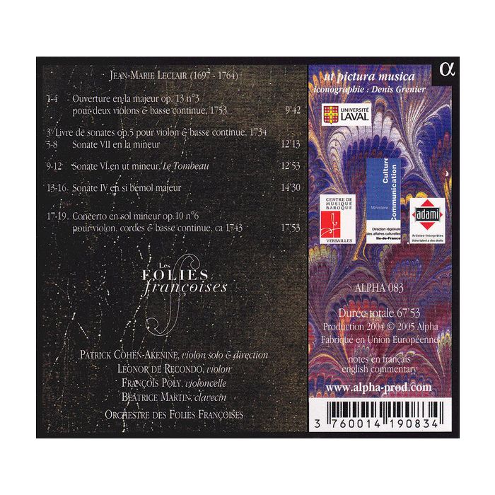 LECLAIR: Ouverture, sonates et concertos - slide-1