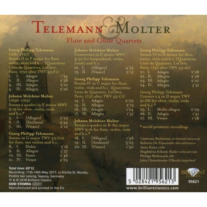 Telemann / Molter: Flute and Oboe Quartets - slide-1