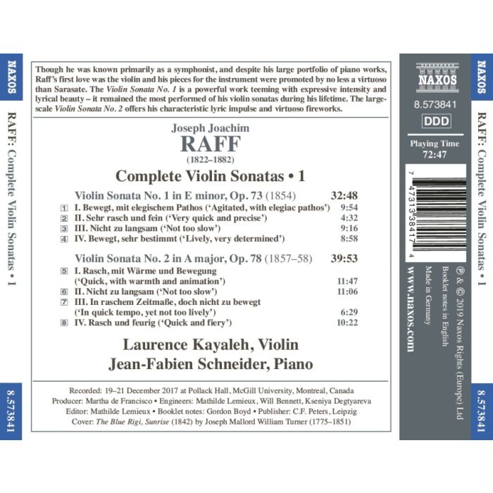 Raff: Complete Violin Sonatas Vol. 1 - slide-1