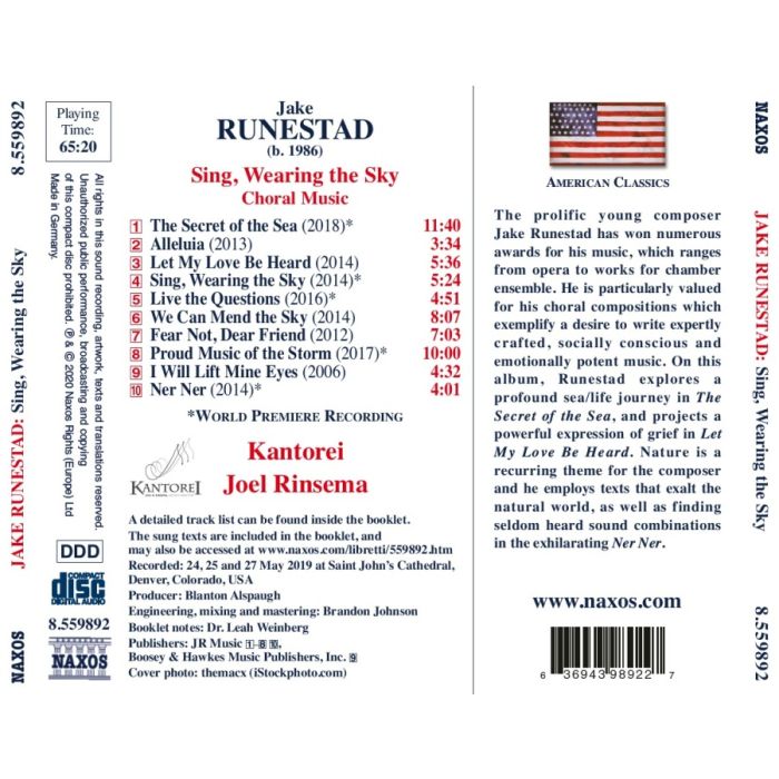 Runestad: Sing, Wearing The Sky - Choral Music - slide-1