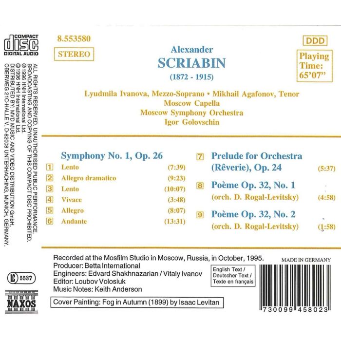 SCRIABIN: Symphony no. 1 - slide-1