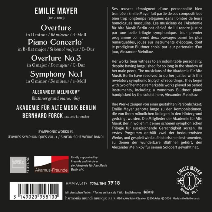 Emilie Mayer: Piano Concerto - Symphony No. 1 - Overtures - slide-1