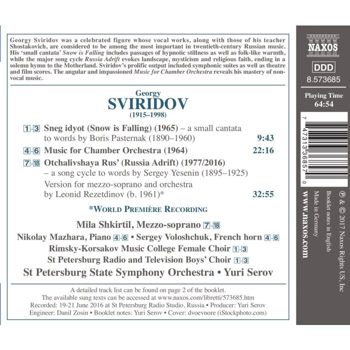 Sviridov: Russia Adrift - Song Cycle - slide-1