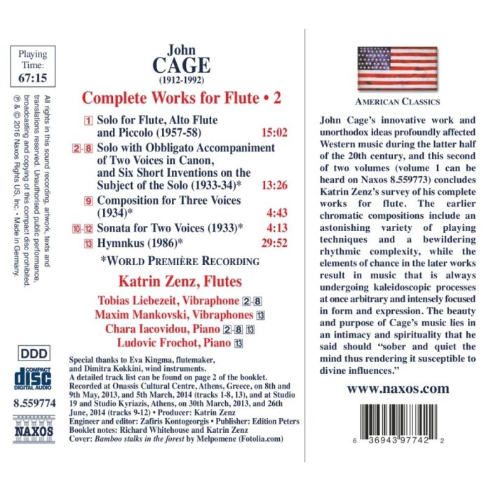 Cage: Complete Works for Flute Vol. 2 - slide-1