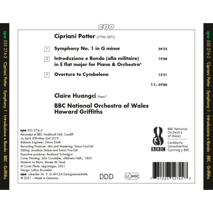 Potter: Symphony No. 1; Overture to Cymbelene; Introduzione e Rondo - slide-1