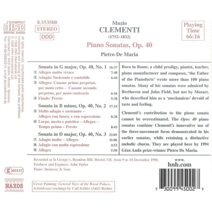 CLEMENTI: Piano Sonatas, Op. 40 - slide-1