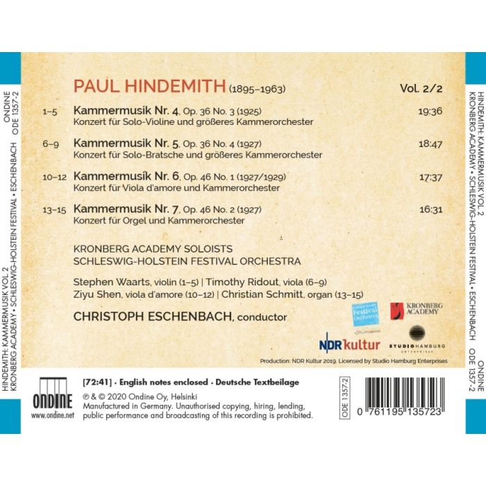 Hindemith: Kammermusik IV - V - VI - VII - slide-1