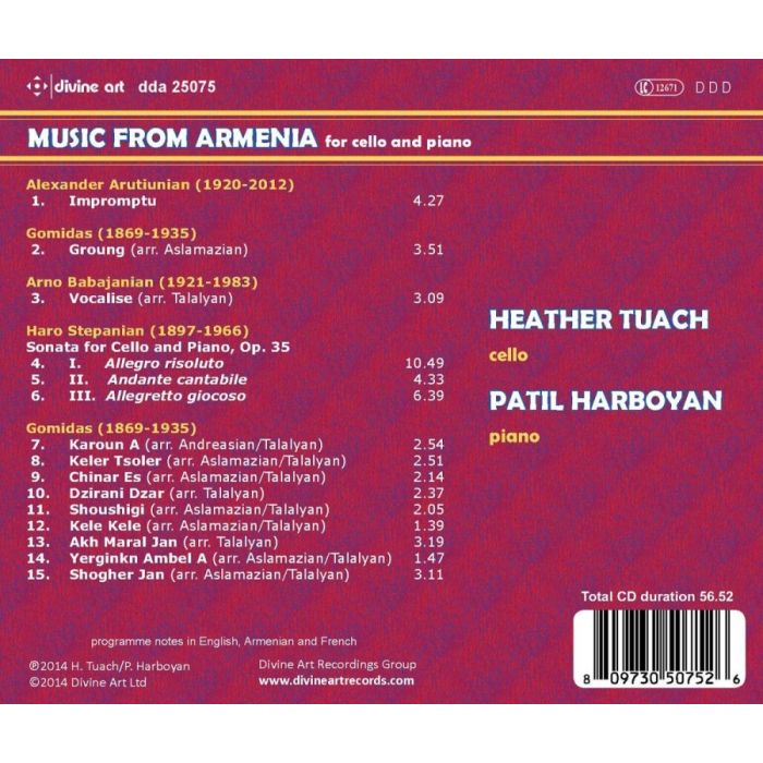 Music from Armenia for Cello and Piano - slide-1