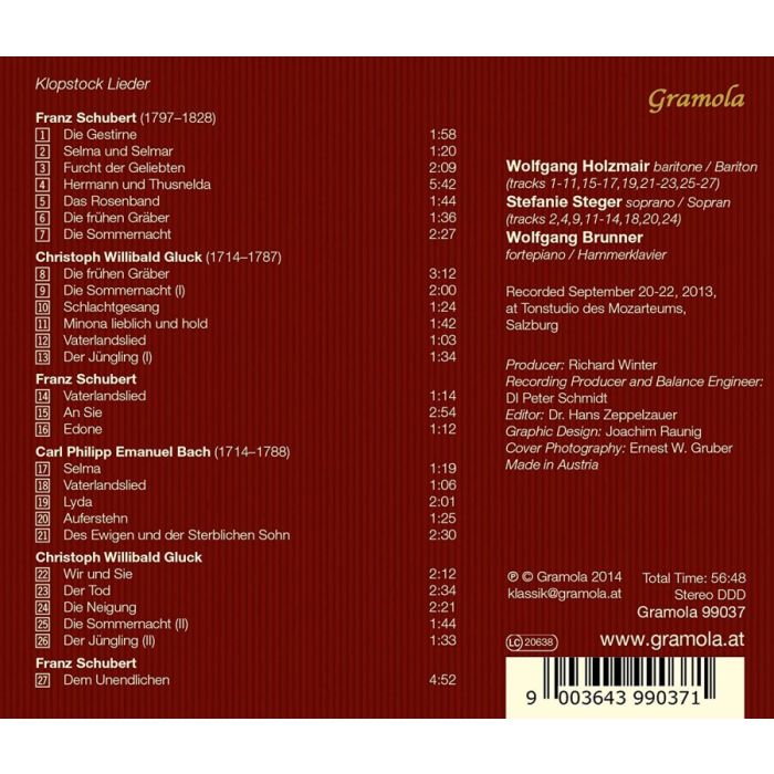 Klopstock Lieder - Gluck C.P.E. Bach Schubert - slide-1