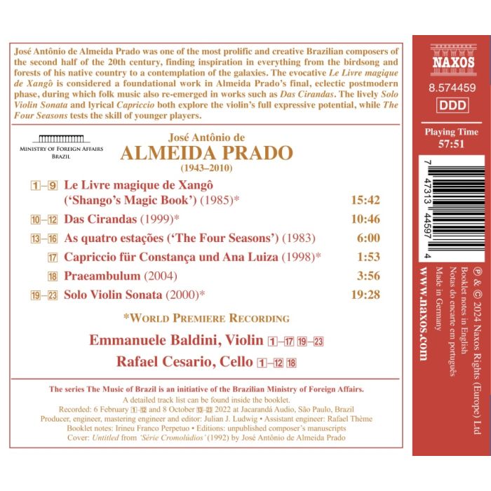 Almeida Prado: Works for Violin and Cello - slide-1
