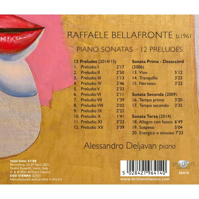 Bellafronte: Piano Sonatas; 12 Preludes - slide-1