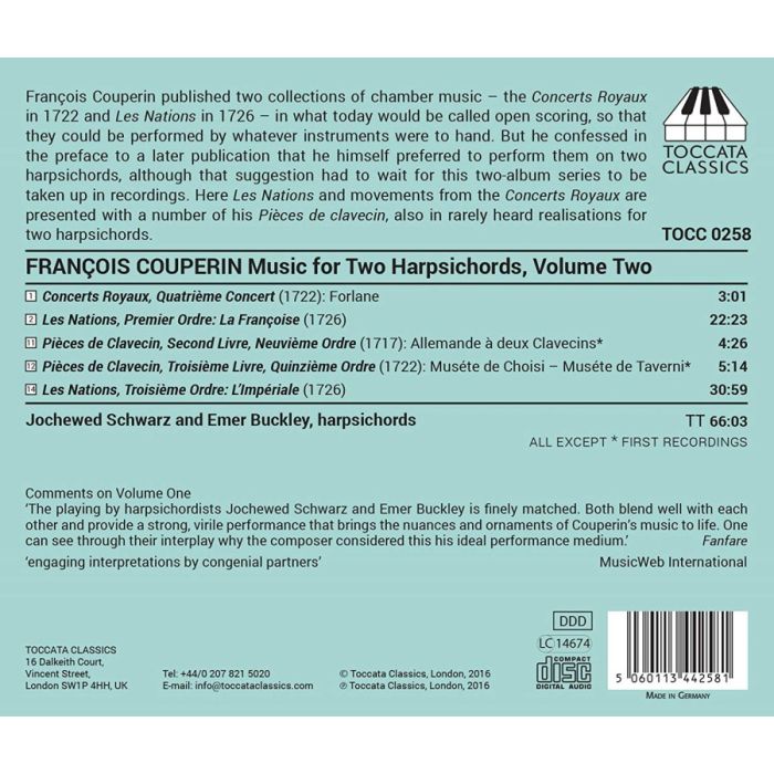 Couperin: Music for Two Harpsichords Vol. 2 - slide-1