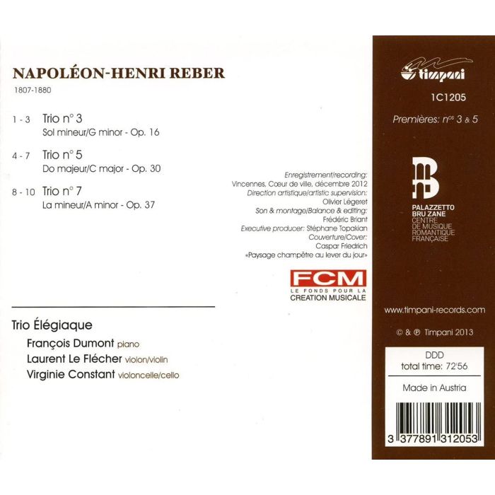 Reber: Trios nos. 3, 5 & 7 for piano, violin & cello - slide-1