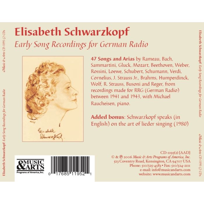 Elisabeth Schwarzkopf, Early Song Recordings for German Radio - slide-1