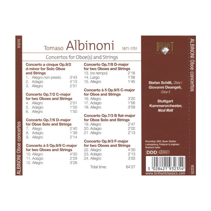 Albinoni: Oboe Concertos - slide-1